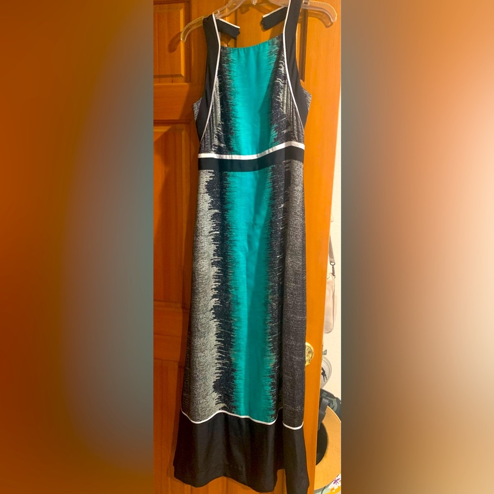 Ivy + Blu high-neck long dress